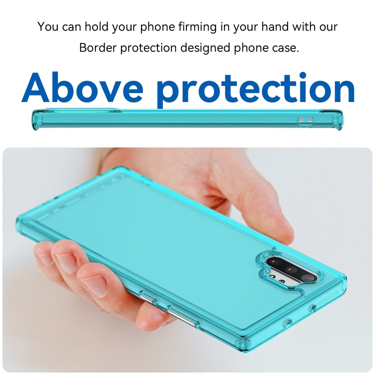 Para Samsung Galaxy Note10+ 5G Candy Series TPU Phone Case (Azul transparente)