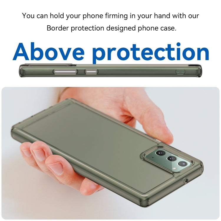 Para Samsung Galaxy Note20 Candy Series TPU Phone Case (Gris transparente)