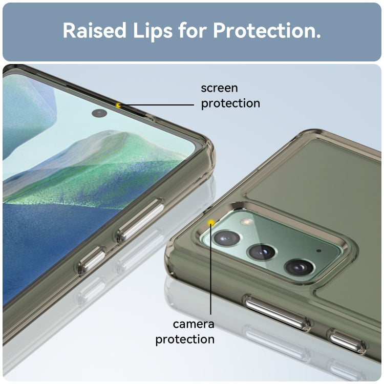 Para Samsung Galaxy Note20 Candy Series TPU Phone Case (Gris transparente)