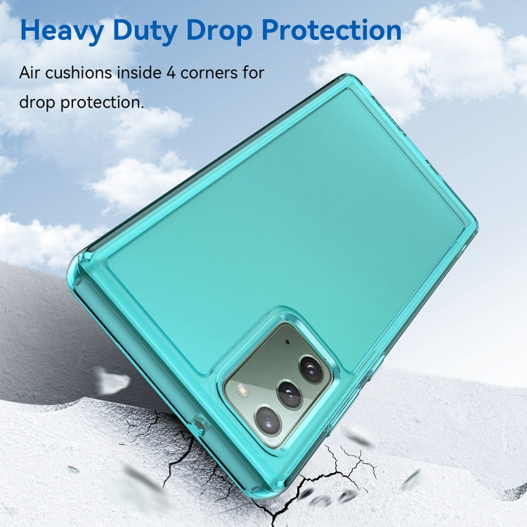 Para Samsung Galaxy Note20 Candy Series TPU Phone Case (Azul transparente)