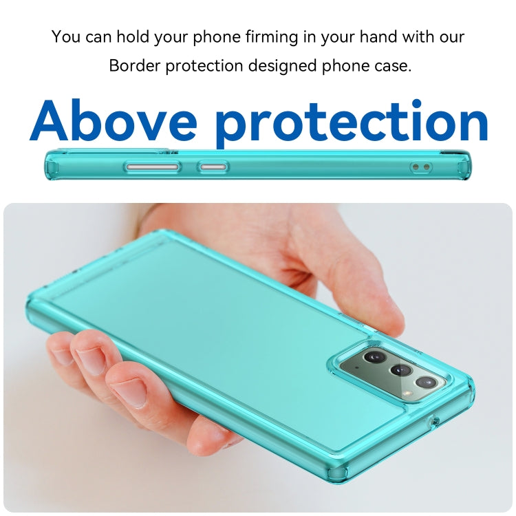 Para Samsung Galaxy Note20 Candy Series TPU Phone Case (Azul transparente)