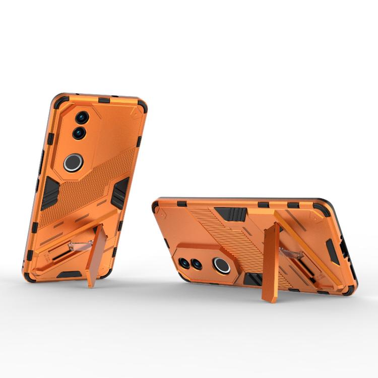 Funda 2 En 1 de PC + TPU con Soporte para Vivo V50 5G Global Punk Armor (Naranja)