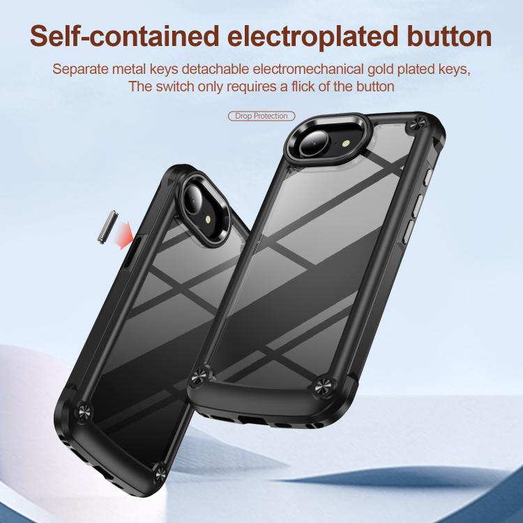 Funda Protectora de Lente TPU + PC para iPhone 16E (Negra)