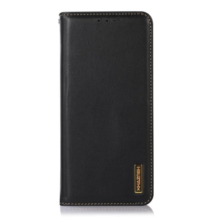 Funda para iPhone 16E Khazneh Nappa con Capa Superior de Piel de Vaca (Negra)