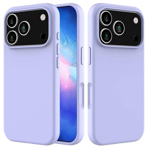 Funda de silicona de color liso para iPhone 17 Pro Max (morado)
