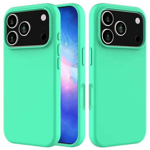 Funda de silicona de color sólido para iPhone 17 Pro Max (verde)