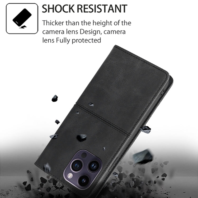 Funda Cuero Magnética Textura Vaca para TCL 50 5G (Negro)