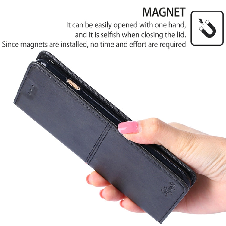Funda Cuero Magnética Textura Vaca para TCL 50 5G (Negro)