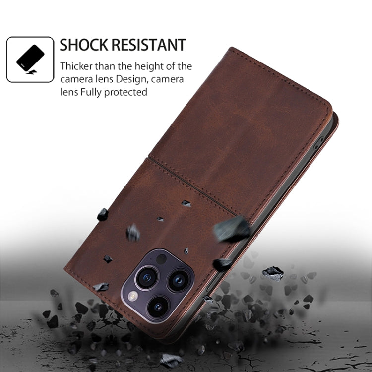 Funda de Cuero Magnética para Teléfono TCL 501 4G (Marrón Oscuro)