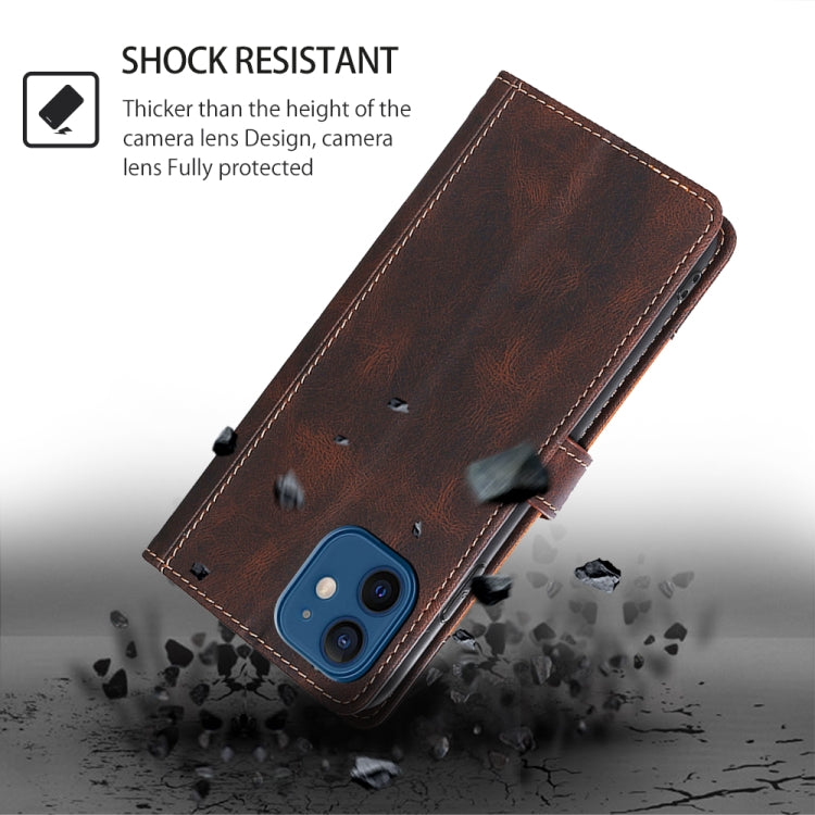 Funda de Cuero con Hebilla Magnética para Teléfono TCL 50 5G (Marrón)