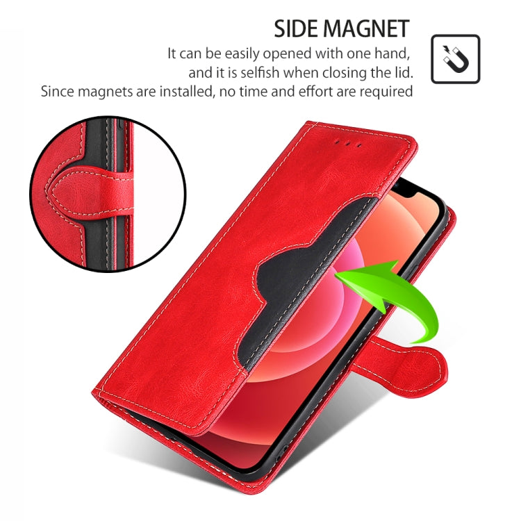 Funda de Cuero con Hebilla Magnética para TCL 50 5G (Rojo)