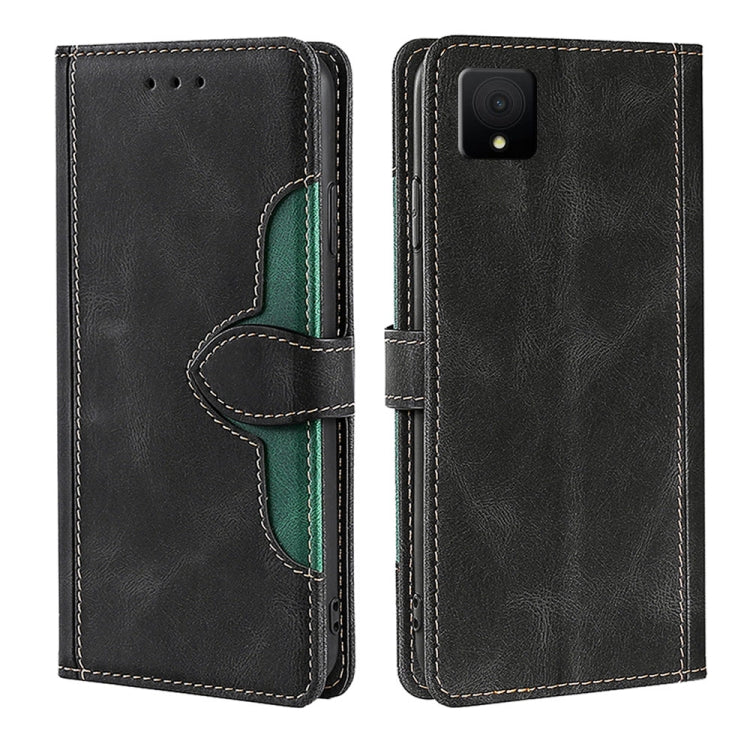 Funda de Cuero con Hebilla Magnética para TCL 502 (Negra)