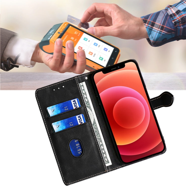 Funda de Cuero para Sharp Aquos R9 con Hebilla Magnética y Tacto Agradable (Negro)