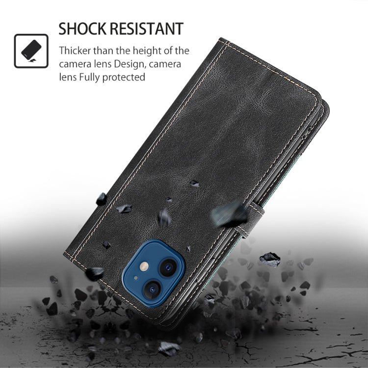 Funda de Cuero con Hebilla Magnética para Sharp Aquos Wish4 (Negra)