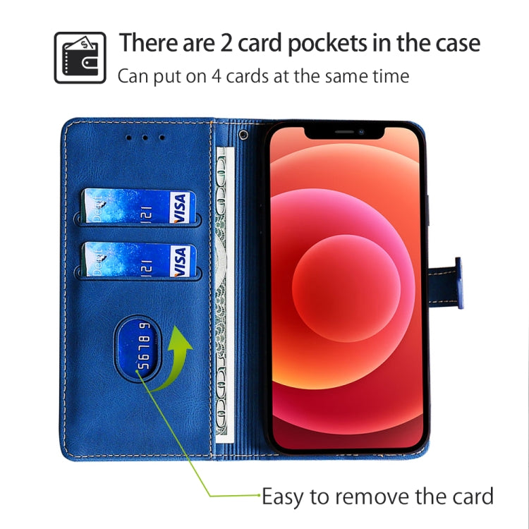 Funda de Cuero para Sharp Aquos Wish4 con Hebilla Magnética y Tacto Agradable (Azul)