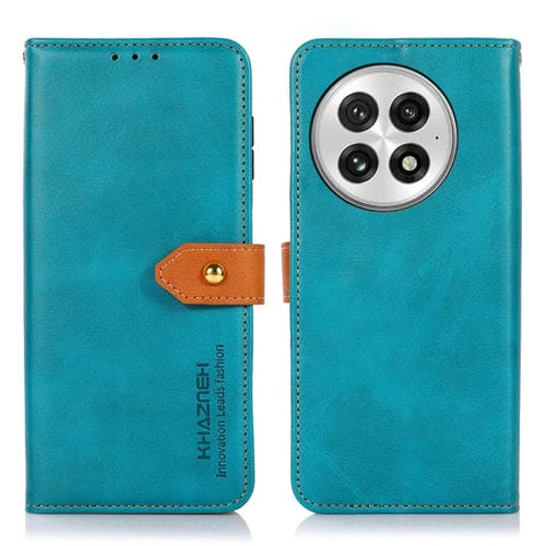 Funda de Cuero con Tapa para OnePlus Nord 13 Khazneh (Azul) Textura Piel de Vaca