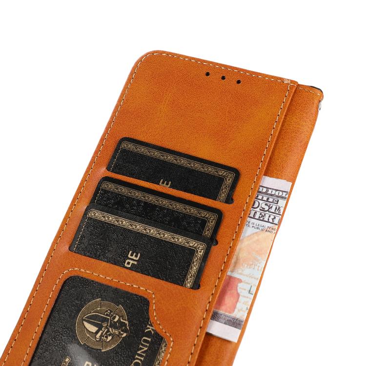 Funda de Cuero con Tapa y Textura de Piel de Vaca para OnePlus 13R Global Khazneh (Azul)