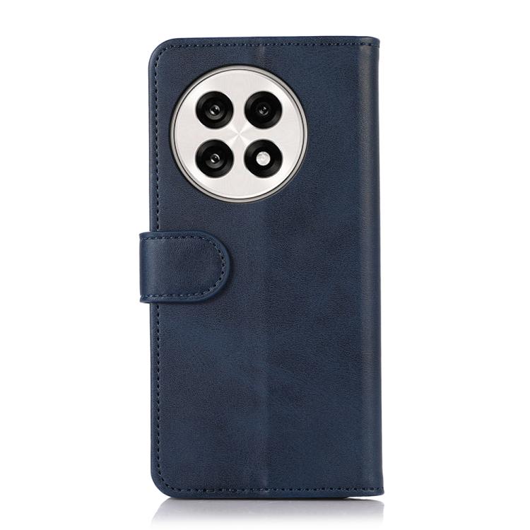 Funda de Cuero con Textura de Vaca para OnePlus 13R Global (Azul)
