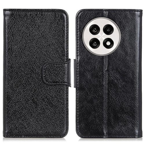 Funda de Cuero Textura Nappa para OnePlus 13R Global (Negra)