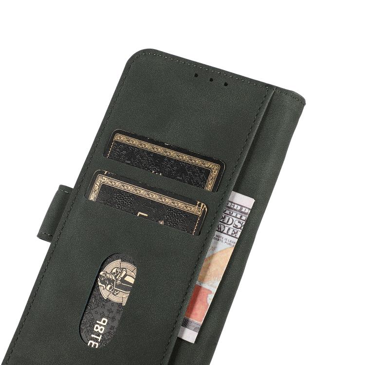Funda de Cuero Khazneh para OnePlus 13R Global con Textura Mate (Verde)