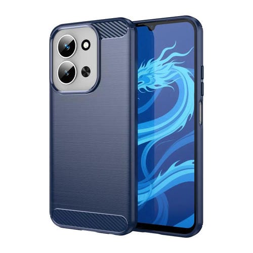 For Redmi 15C 4G 173.1mm / 15C 5G 173.1mm Carbon Fiber Brushed Texture TPU Phone Case(Blue)