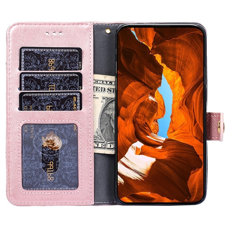 Funda de Cuero con Cremallera para Teléfono Tecno Camon 30 (Oro Rosa)