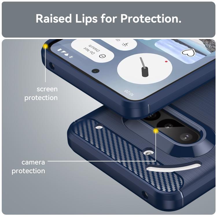 Funda TPU Fibra de Carbono para Teléfono 3A (Azul)