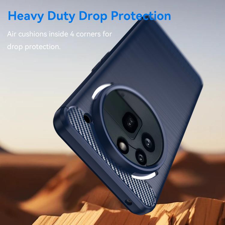 Funda TPU Textura Cepillada Fibra de Carbono para Teléfono 3A Pro (Azul)
