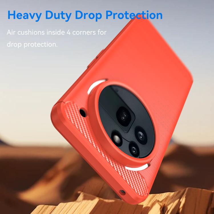 Funda TPU Textura Cepillada Fibra de Carbono para Teléfono 3A Pro (Rojo)