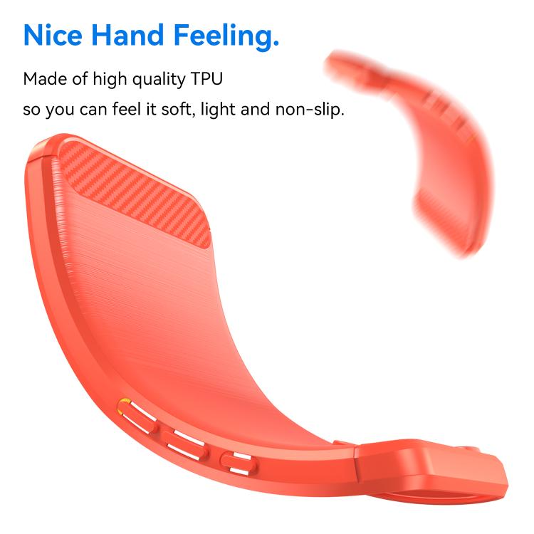 Funda TPU Textura Cepillada Fibra de Carbono para Teléfono 3A Pro (Rojo)