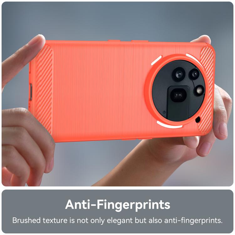 Funda TPU Textura Cepillada Fibra de Carbono para Teléfono 3A Pro (Rojo)