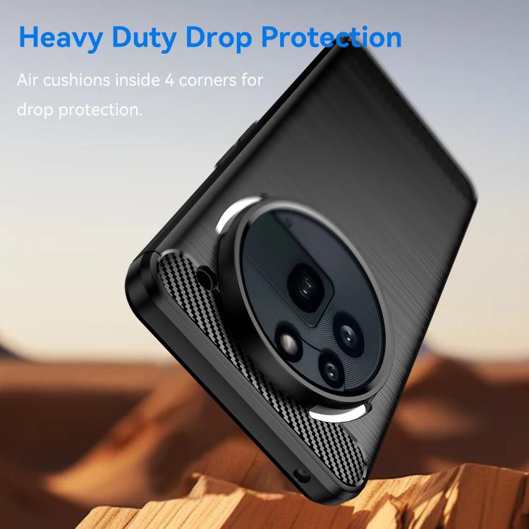 Funda TPU Textura Cepillada Fibra de Carbono para Teléfono 3A Pro (Negro)