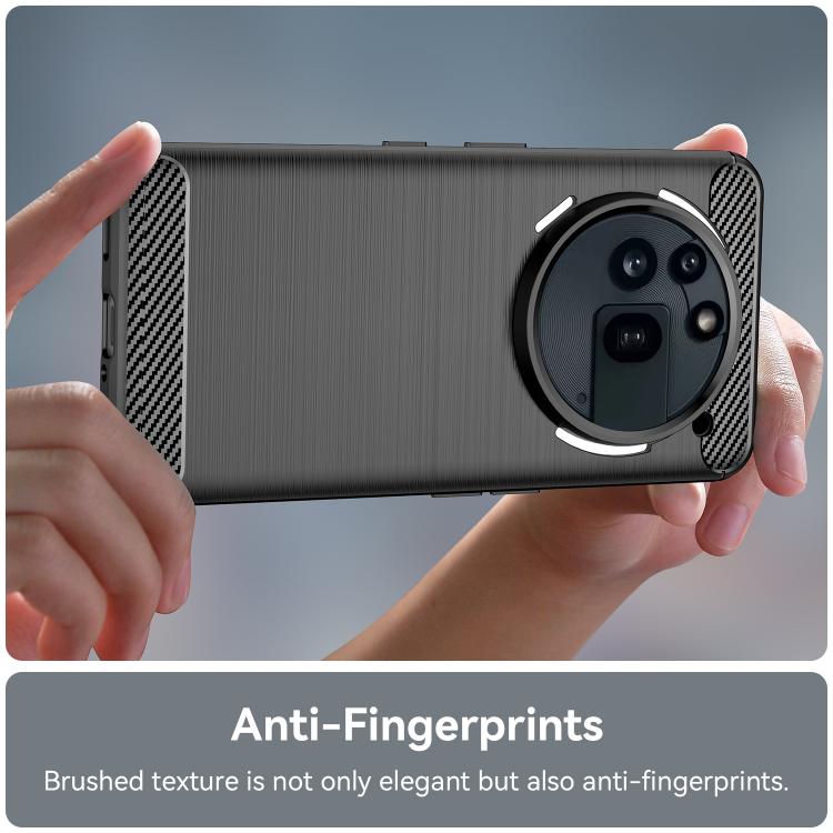 Funda TPU Textura Cepillada Fibra de Carbono para Teléfono 3A Pro (Negro)