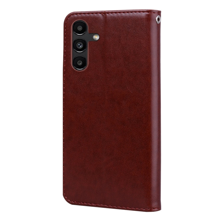 Funda para Teléfono Samsung Galaxy A54 Cuero Pu con Tapa en Relieve (Marrón)