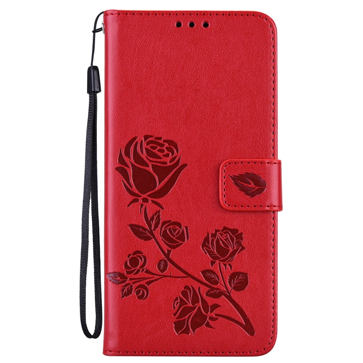 Funda para Teléfono Samsung Galaxy M34 5G Cuero Pu con Tapa en Relieve (Rojo)
