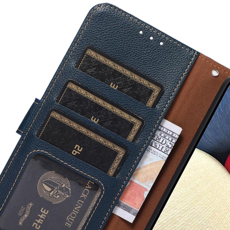 Funda de Cuero Khazneh Rfid para OnePlus Ace 5 Pro / Ace 5 / 13R (Azul)
