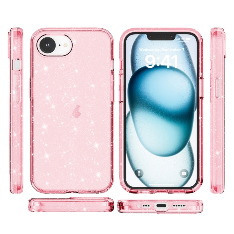 Funda para iPhone 16E a Prueba de Golpes con Purpurina Terminator (Rosa)