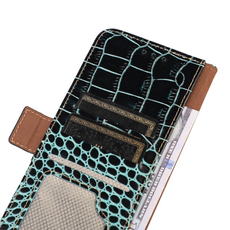 Funda para Teléfono OnePlus Ace 5 Pro/Ace 5 con Piel de Vaca y Cocodrilo (Verde)