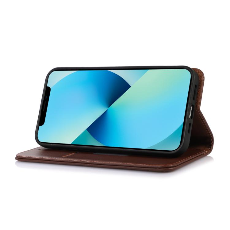 Funda para Teléfono Khazneh Nappa Piel de Vaca para OnePlus Ace 5 Pro / Ace 5 / 13R (Marrón)