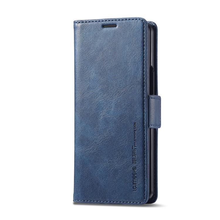 Funda de cuero antirrobo LC.IMEEKE RFID para Samsung Galaxy Z Fold7 5G (azul)