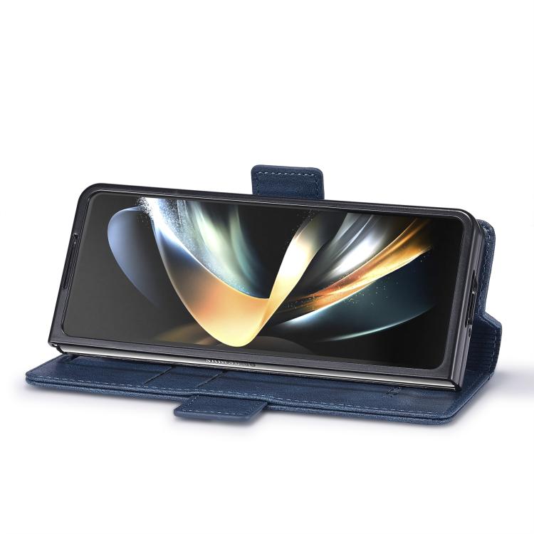 Funda de cuero antirrobo LC.IMEEKE RFID para Samsung Galaxy Z Fold7 5G (azul)