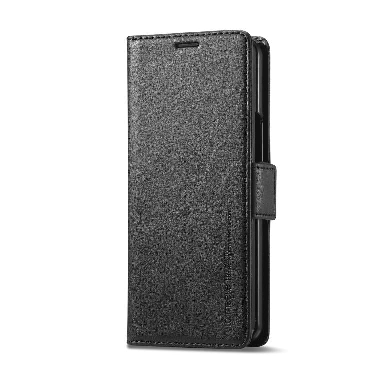 Funda de cuero antirrobo LC.IMEEKE RFID para Samsung Galaxy Z Fold7 5G (negra)