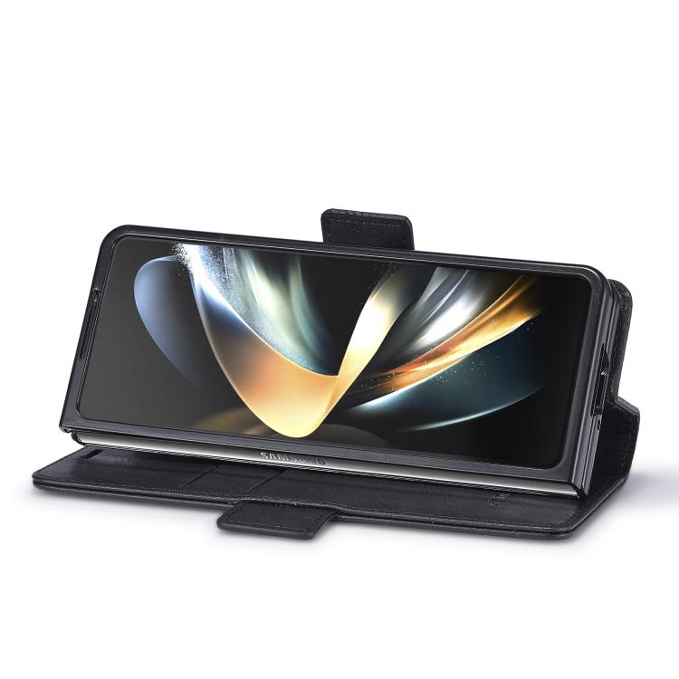 Funda de cuero antirrobo LC.IMEEKE RFID para Samsung Galaxy Z Fold7 5G (negra)