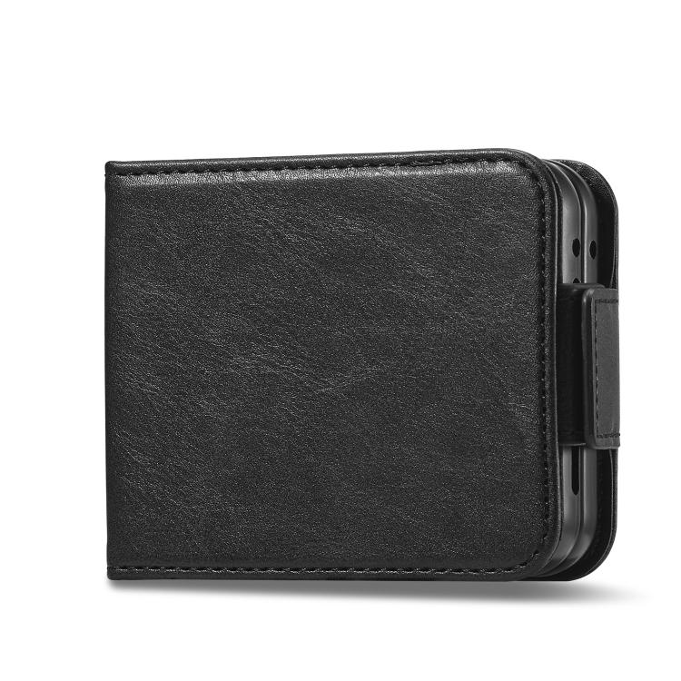 Funda de cuero antirrobo LC.IMEEKE RFID para Samsung Galaxy Z Flip7 5G (negra)
