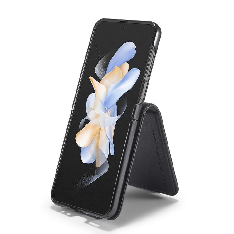 Funda de cuero antirrobo LC.IMEEKE RFID para Samsung Galaxy Z Flip7 5G (negra)
