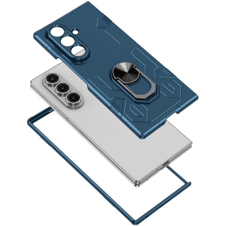 Funda mate antigolpes con protección UV para Samsung Galaxy Z Fold7 5G (azul oscuro)