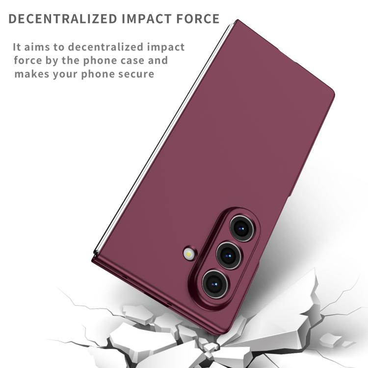 Funda plegable para Samsung Galaxy Z Fold7 5G Armor (rojo vino)
