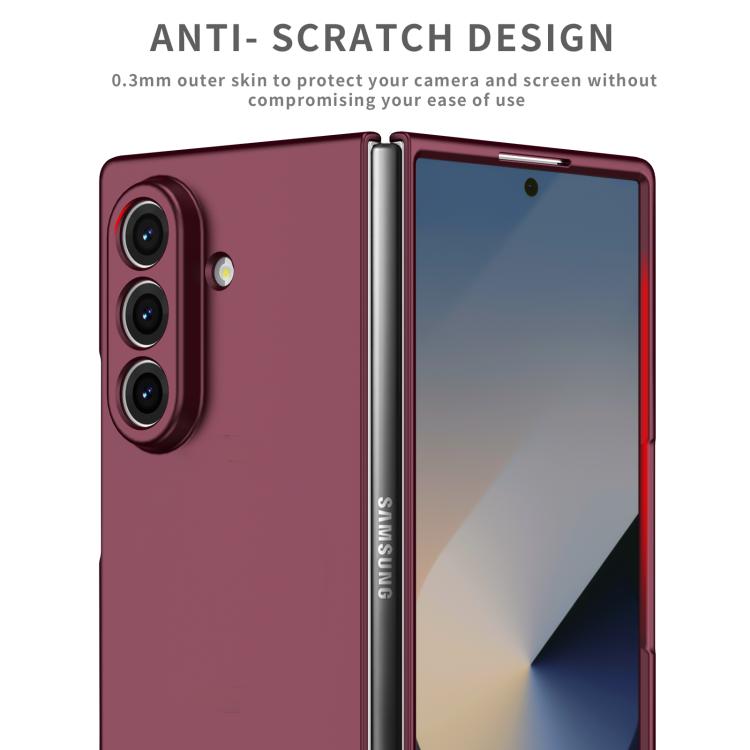 Funda plegable para Samsung Galaxy Z Fold7 5G Armor (rojo vino)