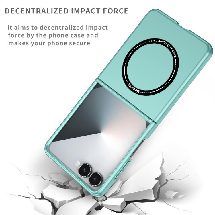 Funda protectora con anillo para Samsung Galaxy Z Flip7 5G (azul cielo)