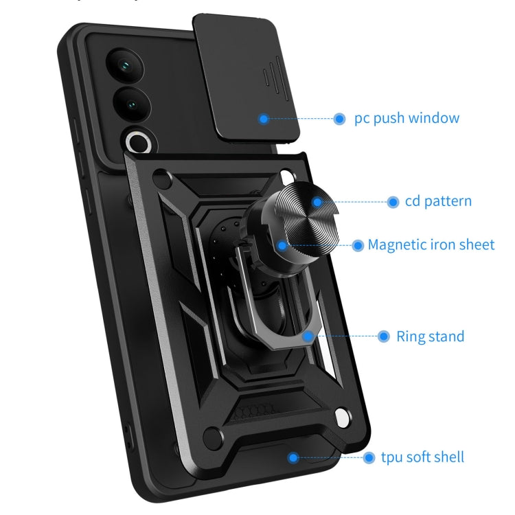 Funda Híbrida TPU y PC OnePlus Nord CE4 5G con Cubierta Deslizante Cámara (Plateada)